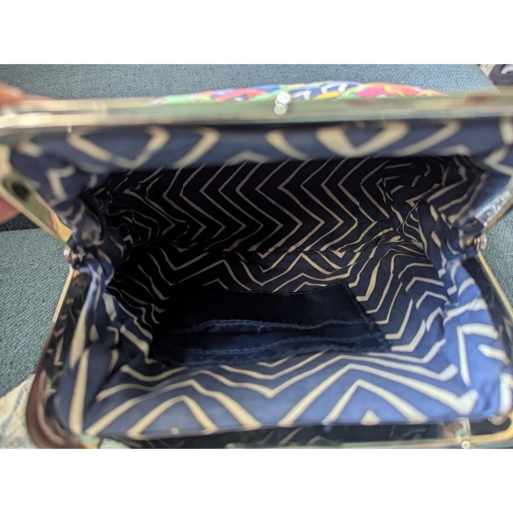 Vera Bradley Bali Gold Kisslock Frame Bag - Retired Vintage - Picture 4 of 8